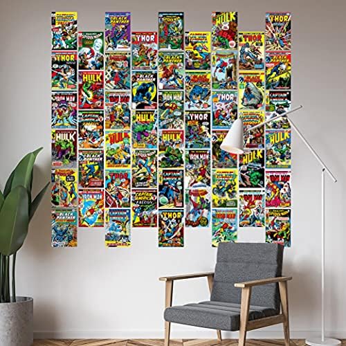 Süper kahraman Duvar Dekoru, Yenilmezler Kolaj Seti, 50 4X6 İnç, Avengers Poster, Poster Komik Çocuklar Oda Dekor, Estetik Resimler,