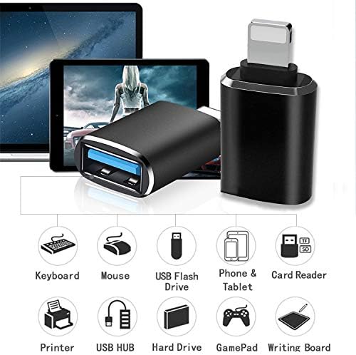 Yıldırım Erkek USB Kadın Kamera Adaptörü, ROSYCLO Apple MFi Sertifikalı USB3. 0 OTG Taşınabilir Veri Sync Dönüştürücü iPhone