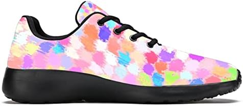 Nıaocpwy gündelik erkek yürüyüş ayakkabısı Sneaker Boyalı Puan Renkli Pembe Mor Mavi Hafif Atletik Tenis Koşu Spor koşu ayakkabıları