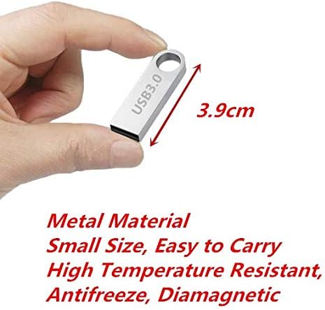 YT Gümüş Metal Uyumlu 2.0 / 3.0 USB Flash Sürücü, taşınabilir Su Geçirmez Metal Kalem Sürücü Depolama Anahtarlık Başparmak Sürücü