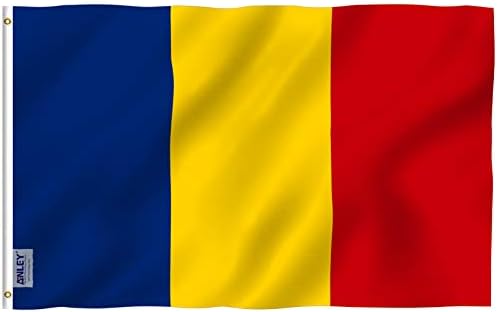 Anley Fly Breeze 3x5 Feet Romanya Bayrağı-Canlı Renk ve Solmaya Dayanıklı-Tuval Başlığı ve Çift Dikişli-Romen Bayrakları Pirinç