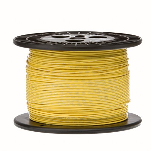 16 AWG Gauge Telli Bağlantı Kablosu, 250 ft Uzunluk, Sarı, 0,0508 Çap, PTFE, 600 Volt