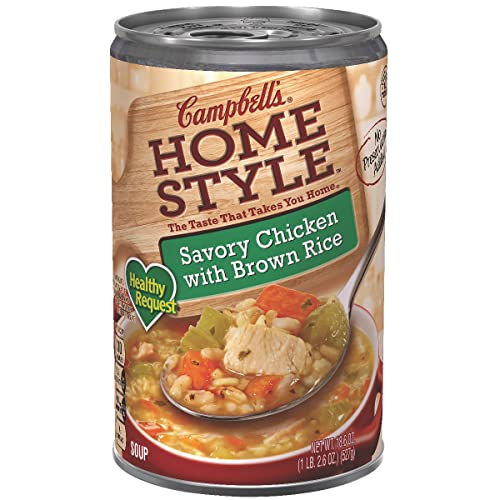 Campbell's Homestyle Sağlıklı İstek Kahverengi Pirinç Çorbası ile Tuzlu Tavuk, 18.6 oz.