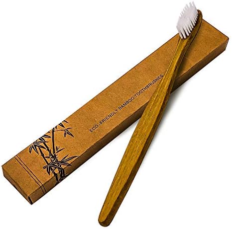10 Paket %100 Doğal ve Organik Bambu Diş Fırçası-Yumuşak Kıllı Pürüzsüz Bambu Sap-Biyolojik Olarak Parçalanabilir, Tekrar Kullanılabilir