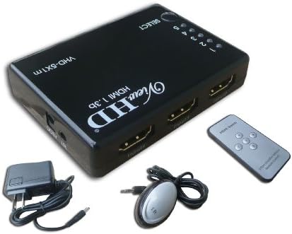 ViewHD 5 Port Akıllı / Otomatik HDMI Powered 5x1 Anahtarı / Switcher ile IR Uzaktan ve Güç Adaptörü