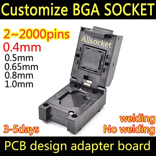 IC Test Okuyucu BGA352-C-0.4 mm BGA SOKET, ALLSOCKET Özelleştirilmiş Soket Okuyucu IC Programlama Adaptörü 0.4 mm, 0.5 mm, 0.65