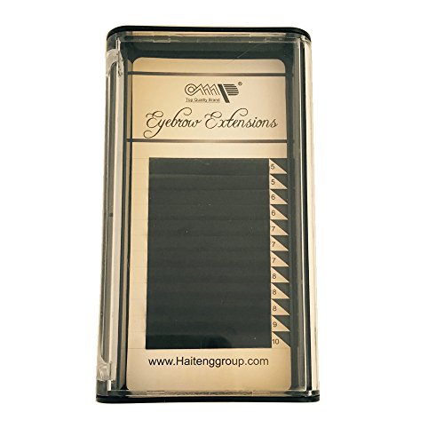 Sentetik Vizon Kaş Uzatma Renk Siyah / kahverengi Kalınlığı 0.1 mm Ben Kıvırmak Uzunluğu 5-10mm Mix (12 satır / tepsi) (Siyah)