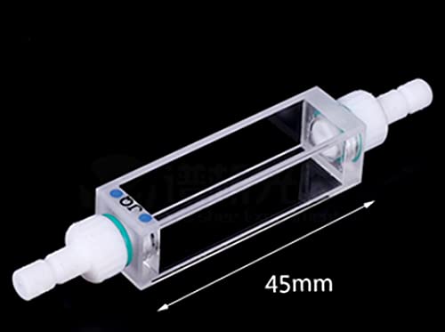 1 ADET Optik cam / 10mm Kuvars Akış-Through Küvet / 3.5 ml Akış-Through Küvet / Dört Yönlü ışık / tetrafloro Tüp Uydurma / Akış-Through