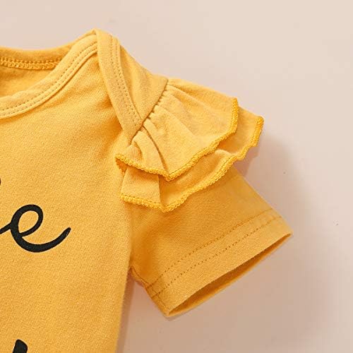 Yenidoğan Bebek Kız Giysileri Ayçiçeği Vahşi Öküz Romper + Çiçek Pantolon Kafa Bandı ıle 3 Adet Yaz Kıyafet Seti 0-18Month