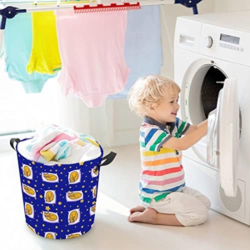Sevimli Arka Plan Çocuklar için Çamaşır sepeti Kolları ile-Katlanabilir çamaşır sepeti Çocuk Odası için Aile Depolama, Oyuncak