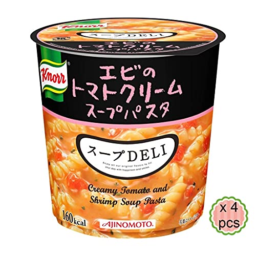 Knorr Çorba Şarküteri Karides Domates Kremalı Çorba Makarna 1.5 oz 4 adet Japon Anlık Fincan Çorba Ajinomoto Ninjapo