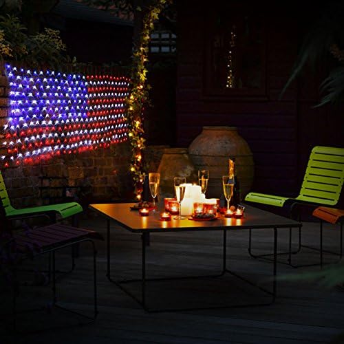 amerika Birleşik Devletleri xtf2015 Led Bayrak Net ışıklar,Noel, Festival, tatil, Bağımsızlık Günü, Anma Günü, Dekorasyon, Bahçe,