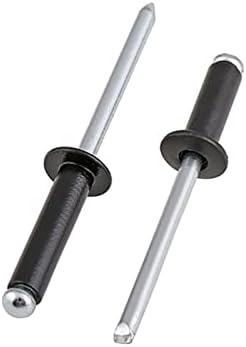 DANGDANG LifeBif 5mm Alumiminium Pop Perçinler Siyah Açık Kör Büyük Flanş Çeşitli Uzunluklarda Kullanımı kolaydır. (Adet sayısı: