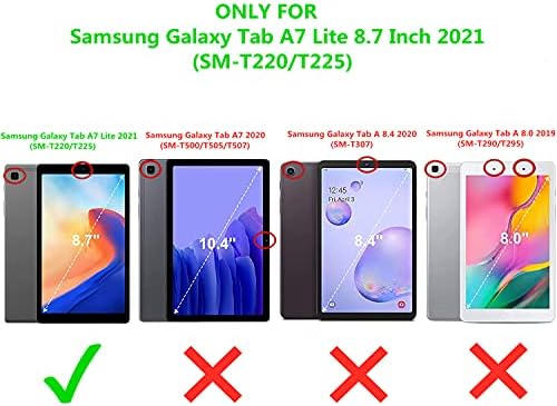 JGHYYZD samsung kılıfı Galaxy Tab A7 Lite 8.7 İnç (SM-T225/T220), Darbeye Dayanıklı Darbeye dayanıklı koruyucu kapak ıçin Kickstand