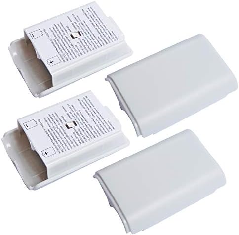 Xbox 360 Kablosuz Denetleyicisi için 4X Pil Paketi Kapak Shell Kılıf (Beyaz)