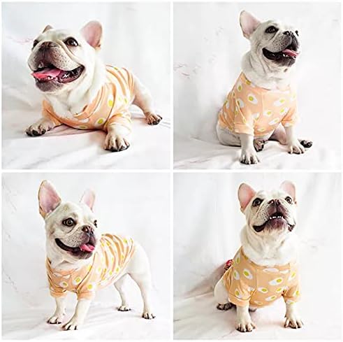 ZNZT Köpek Giysileri Bulldog Giysileri Yaz Köpek T-Shirt Pug Giyim Schnauzer Bulldog Kostüm Pet Giyim Kıyafet Tee Gömlek Köpekler