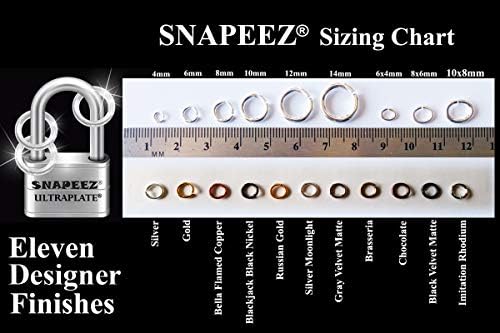 Snapeez II ULTRAPLATE 99.9 % Antik Gümüş Mehtap Plaka Halka Sert Açık Atlama Halkası 12mm Ağır Göstergesi (Pk 25) Atlama Halkaları.