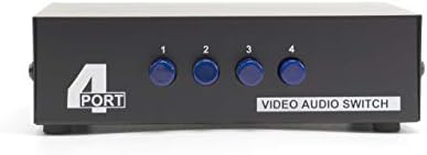 4 Yollu AV Anahtarı - Kompozit Ses ve Video için 4 Giriş 1 Çıkış RCA Seçici Anahtarı - Switcher Kutusu-RCA Kompozit Kablo içerir