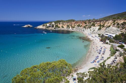 Sant Josep de sa Talaia yakınlarındaki Cala d'hort, Ibiza Adası, Balear Adaları, İspanya Giclee Sanat Baskı Posteri veya Tuval
