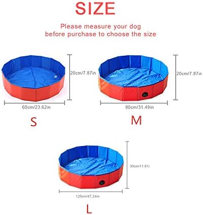 WEİLY Katlanabilir Köpek Pet Yüzme Havuzu Banyo Küvet, Ekstra Büyük Pet Küvet-Katlanabilir Yaz Havuzu, Açık Küvet Katlanabilir