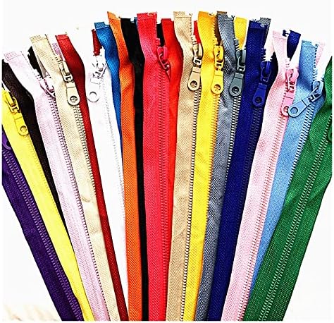 2-5 Parça, 5 Numara 25-70 cm Ayrılabilir Reçine Fermuar Açık Kilit Plastik Zip Dikiş Seti (Renk: Bordo, Boyutu: 35 cm)
