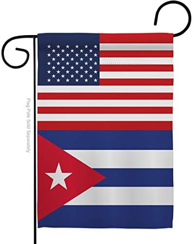 Americana Ev ve Bahçe Küba ABD Dostluk Bahçe Bayrağı Bölgesel Ulus Uluslararası Dünya Ülke Belirli Alan seramik karo Afiş Küçük