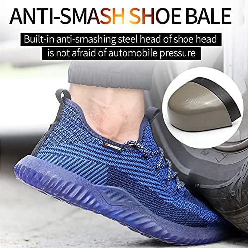 SUADEX Yıkılmaz Çelik Burunlu iş ayakkabısı Erkekler Kadınlar için Hafif Delinme Geçirmez nefes iş ayakkabısı