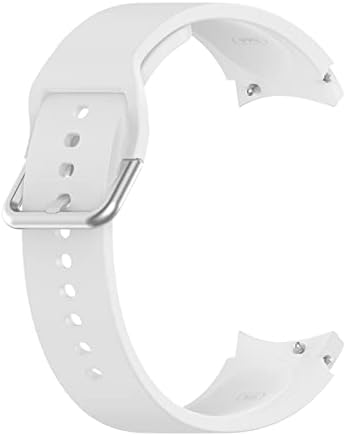 YUUAND akıllı saat kordonları için Galaxy İzle 44mm Gümüş Düğme Silikon Spor Yedek Kayış Unisex Spor Kayış