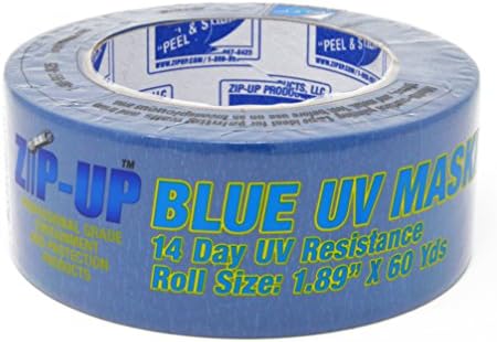 Zip-Up Ürünleri Mavi Ressamlar Maskeleme Bandı - 2 x 60 Metre Pro UV Direnci ve Temiz Serbest Bırakma ile Çok Yüzeyli Boyama