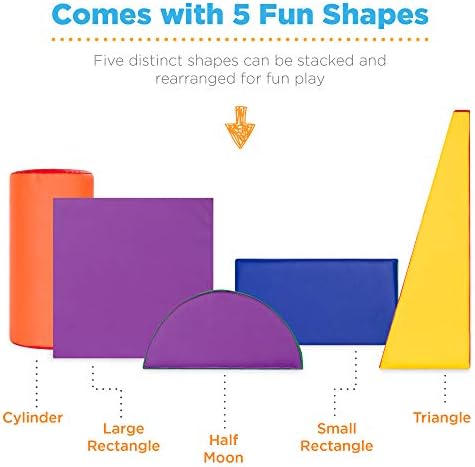 En iyi Seçim Ürünleri 5-Piece Çocuklar Tırmanış ve Tarama Yumuşak Köpük Blok Aktivite Oyun Yapıları için Çocuk Gelişimi, Renk