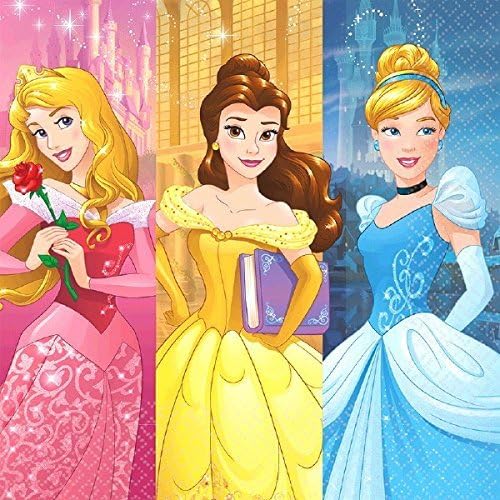 Disney Prenses Parti Malzemeleri Paketi Paketi 48 Öğle Yemeği Peçete içerir