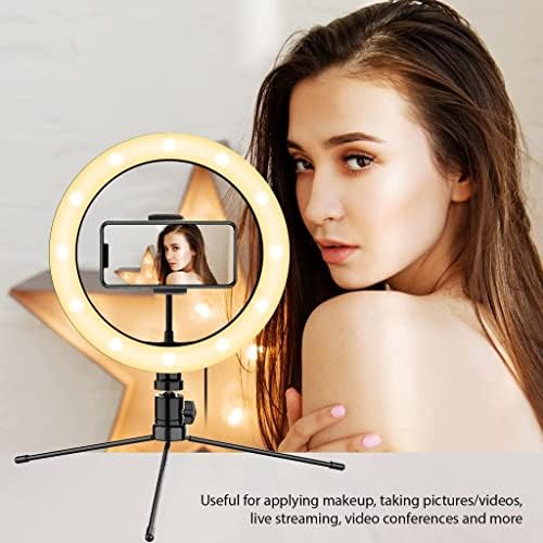 Parlak Selfie Halkası Üç Renkli Işık, Canlı Yayın/Makyaj/YouTube/TikTok/Video/Çekim için Uzaktan Kumandalı Samsung Galaxy Core