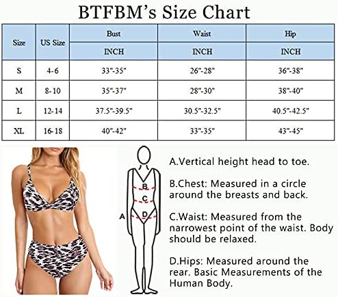 BTFBM Kadın Rahat Leopar Baskılı Üçgen Yüksek Belli İki Parçalı Bikini Setleri