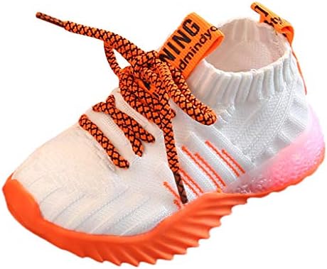 WUAI Küçük Çocuklar Yenilik led ışıklı ayakkabı Kız Erkek Hafif Nefes Yanıp Sönen Sneakers Koşu tenis ayakkabıları