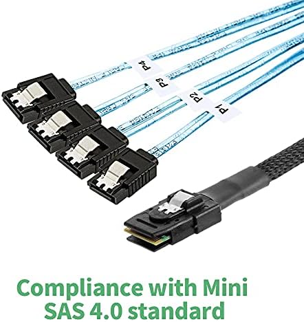 Konnektörler Mini SAS SFF-8087 - 4 SATA Sabit Disk Kablosu Sunucu Veri Kablosu 12Gbps İletim Hızı 22.5 Gbit / s Bant Genişliği