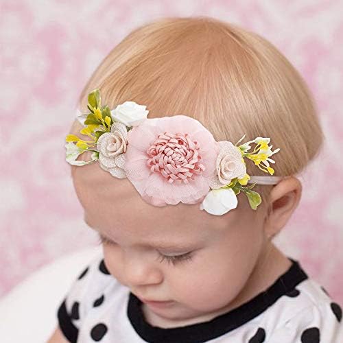 Bebek Kız Çiçek Headbands Set - 3pcs Çiçek Taç Yenidoğan Toddler Saç Aksesuarları mlıgrıl tarafından
