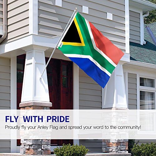 Anley Fly Breeze 3x5 Ayak Güney Afrika Bayrağı-Canlı Renk ve Solmaya Dayanıklı-Tuval Başlığı ve Çift Dikişli - Güney Afrika Ulusal