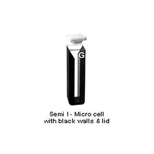 Labomed G149 Siyah Duvarlı ve Kapaklı Yarı Mikro Hücre, Cam, 100 mm, 17,5 ml (2'li Paket)