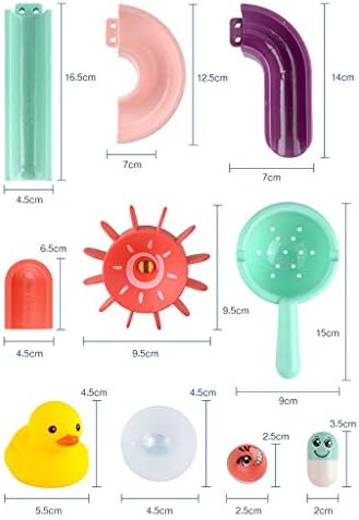 Muised DIY Slayt Kapalı Şelale Parça Sopa DIY Slayt Su Topu Parça Vantuz Yüzen Ördek Duş Küvet Oyuncaklar Toddlers için Yüzen