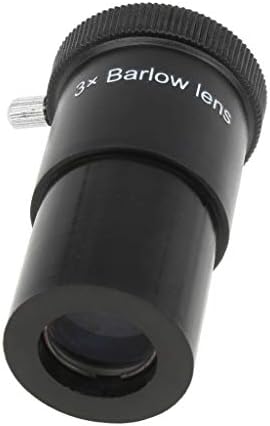 MagiDeal Plastik 1.25 İnç 3X Barlow Lens Teleskop Oküler için Çok Kaplamalı Siyah