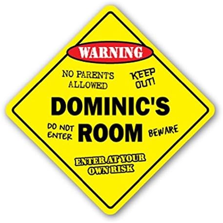 DOMİNİC'İN Odası Işareti Çocuk yatak odası dekoru Kapı çocuk Adı Erkek Kız Hediye Etiket Işareti-Etiket Grafik Işareti-Herhangi