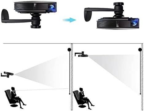 Basit Kullanışlı Projektör Montaj Duvar Tavan Montaj Tavan Montaj Aksesuar Döner 180 ° Tilt 20° için Kolay Projeksiyon Set-up