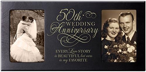 LifeSong Kilometre Taşları 50. Evlilik Yıldönümü Resim Çerçevesi Her Aşk Hikayesi Güzel ama Bizimki Benim Favorim 2-4x6 Fotoğraf