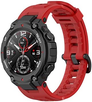 DKEnjoy Silikon Kordonlu Saat Yedek Bileklik Aksesuar Band saat kayışı Bilezik için Uyumlu Huami Amazfit T-Rex A1918 Smartwatch