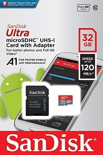 Ultra 32 GB microSDHC Yezz Andy A6M Artı SanFlash ve SanDisk tarafından Doğrulanmış için Çalışır (A1/C10/U1/8 k / 120MBs)