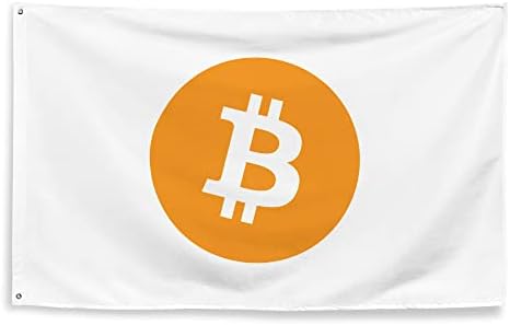 Bitcoin Bayrağı, BTC Bayrağı, Turuncu Beyaz Bitcoin Bayrağı, Bitcoin Afiş İşareti Posteri, HODL Bitcoin