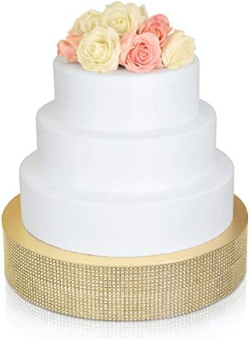 DURUMLAR Bling Düğün Pastası Standı (150 lbs Tutar) Cupcake Tabanı, Partiler için Dekoratif Centerpiece (18 Yuvarlak, Yumuşak
