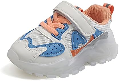 Çocuk Light Up ayakkabı Bebek Glitter Ayakkabı LED Işıklı Ayakkabı Nefes Parlayan Sneaker Yanıp Sönen Yüksek üst Sneakers
