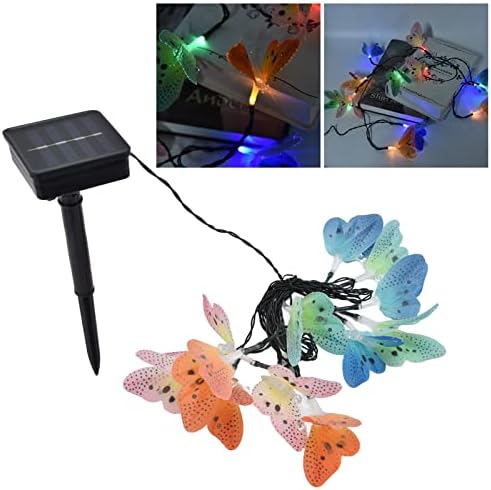 Güneş ışık Dize 12 LED IP44 Su Geçirmez Renkli Kelebekler lamba Dize kelebekler ışık dize dekoratif peyzaj ışık pil kumandalı