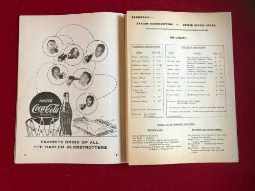 1961-62, Harlem Globetrotters, İmzalı (M. Lemon/M. Haynes) Kıt/Vintage İmzalı Spor Dergileri